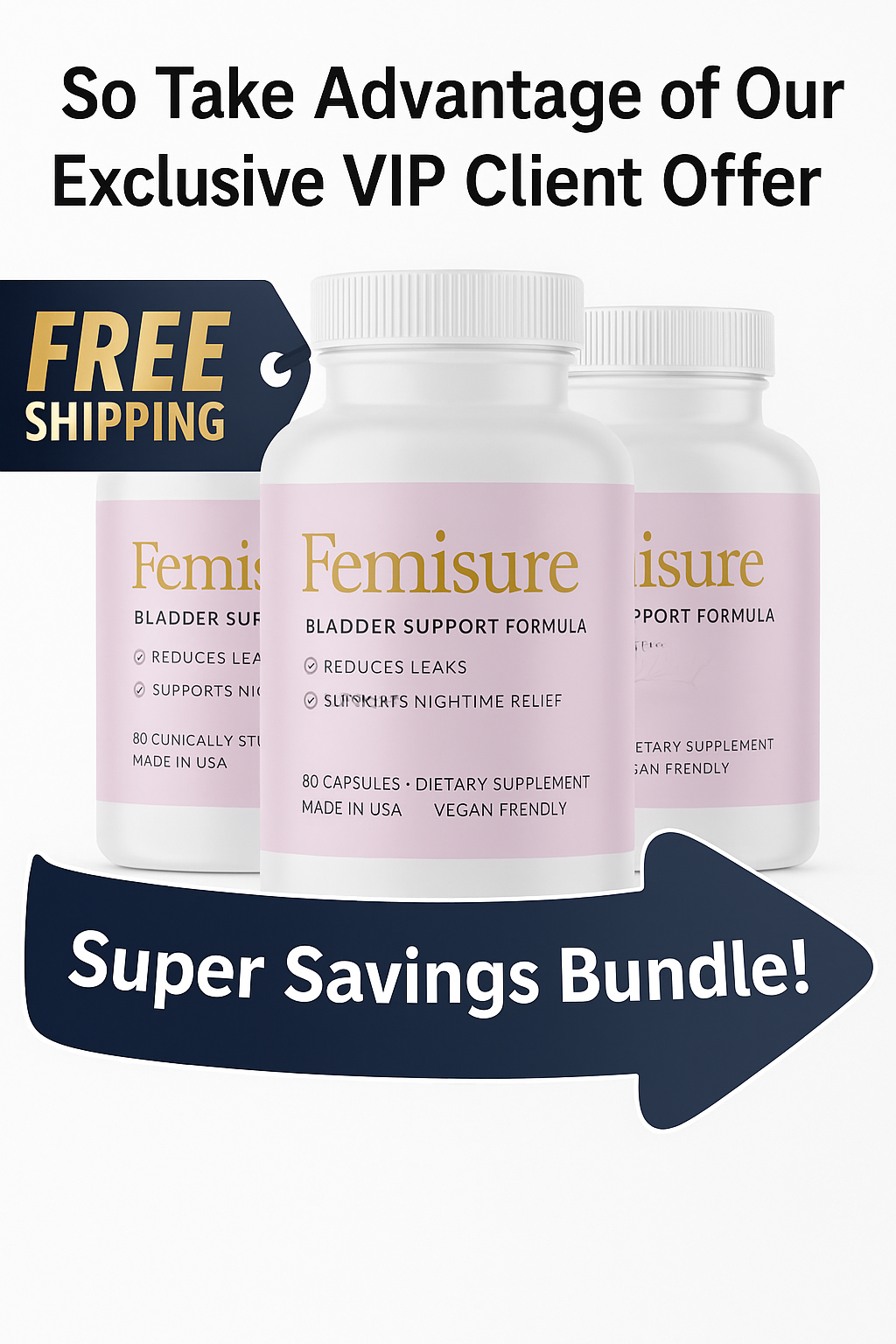 Grab 3 Bottles of  FemiSure (SolaBellaSure) - Adv